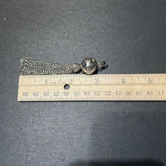 Silver Ball Tassel Pendant - Picture 5 of 5